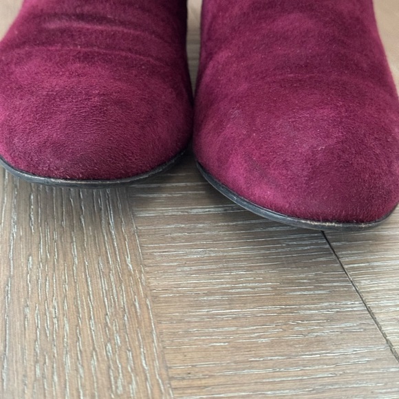 Prada Tall Suede Boot Wine Sz 37 - Picture 4 of 14